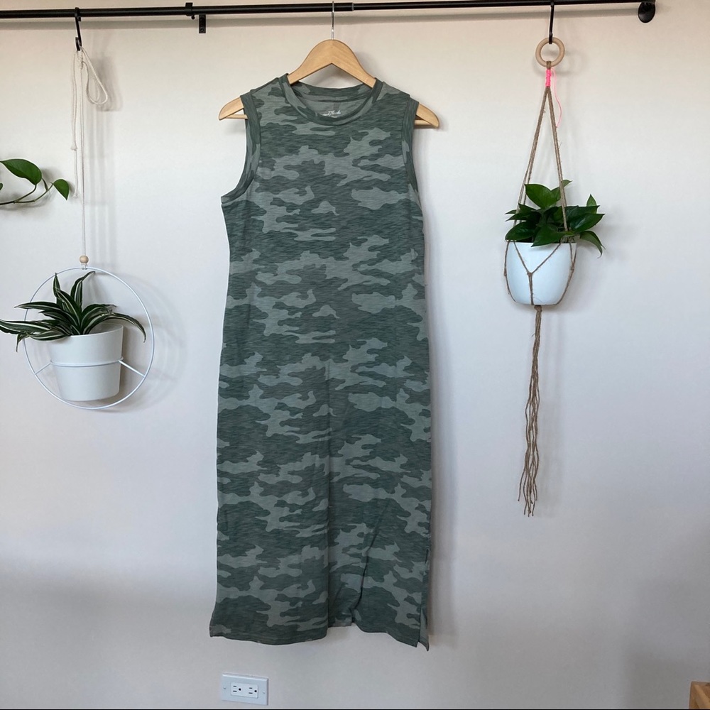 NWT Universal Thread Midi Tank Dress Army Print